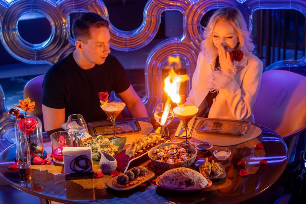 romantic NYE dinner in Dubai Mall